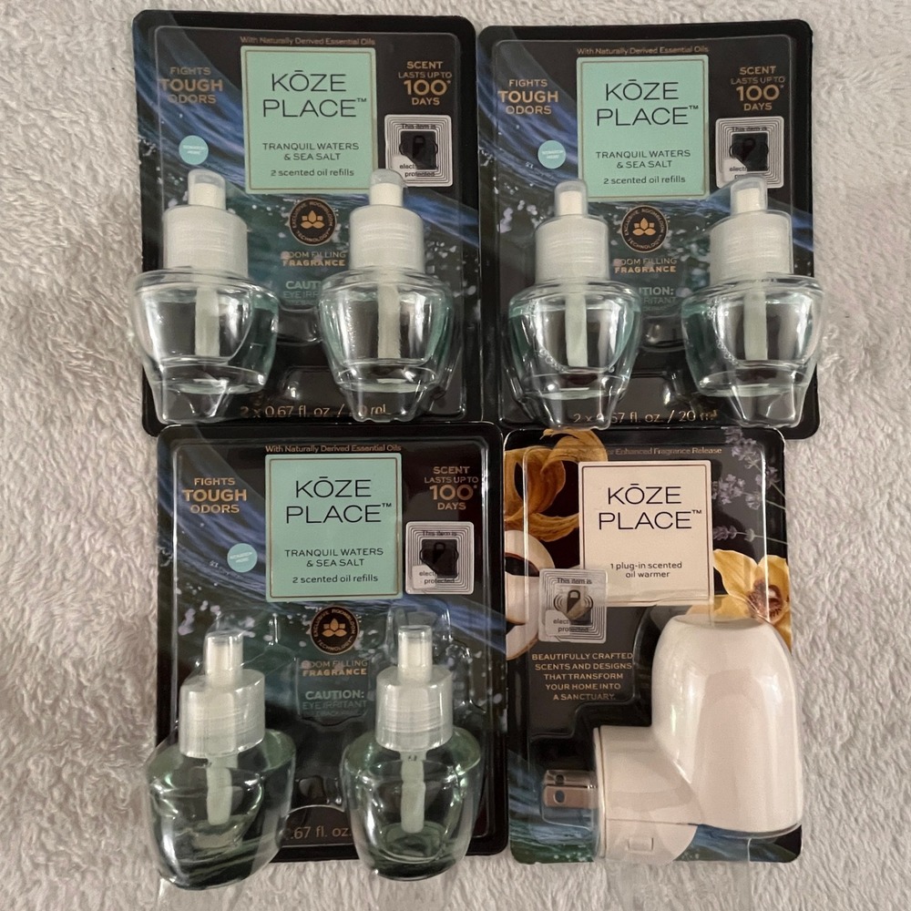 Koze Place Tranquil Waters & Sea Salt Plug-In Scented Oil Refills & Plug-In